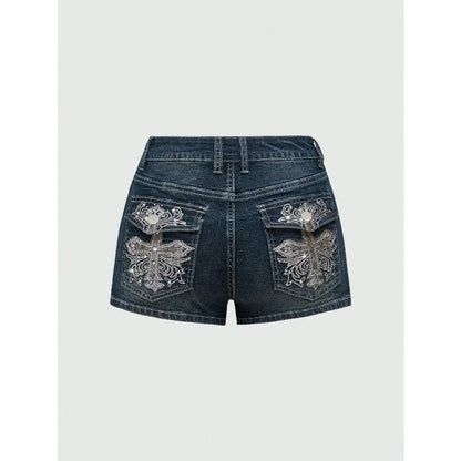 Women's Y2K Low-Rise Denim Shorts