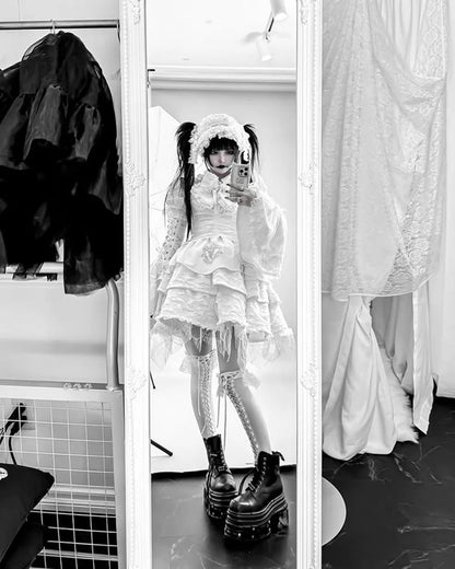 Women's Harajuku Gothic Lolita Mini Dress