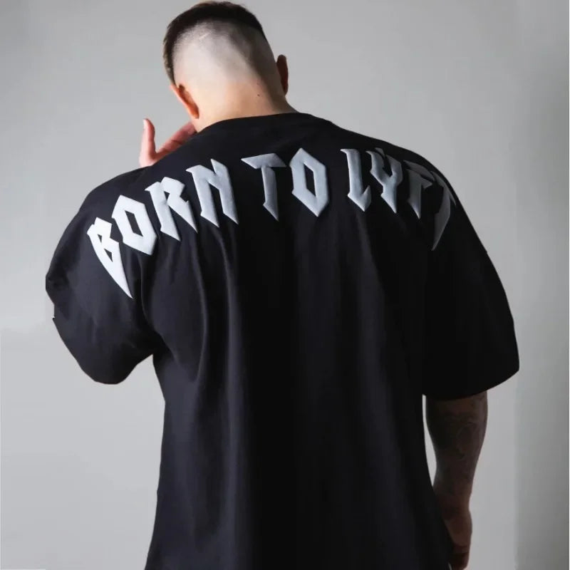 Apex Ritual – メンズ ゆったりフィット サマー スポーツ Tシャツ – フィットネス バスケットボール 半袖 韓国スタイル