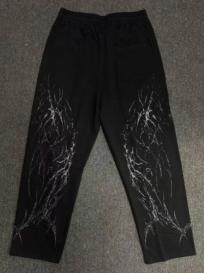 BREATHEDIVINITY Men's Sports Pants - Jogging Sports Fitness Print Casual Straight Leg Long Pants