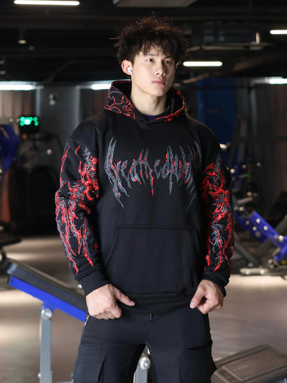 New Men's Fashion Hoodie for Spring/Fall | Street Style Color-Block Print Pullover | Comfortable Versatile with Pockets