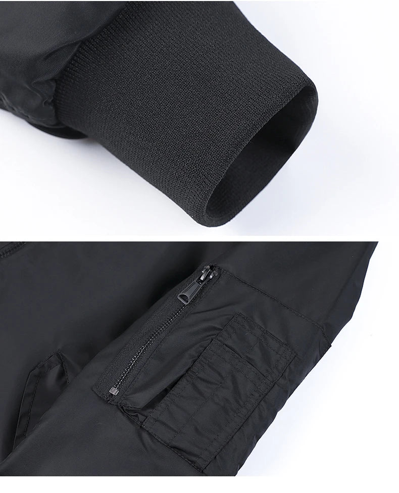 Apex Ritual – Spring Autumn Embroidered MA1 Pilot Jacket Men – Trendy American Workwear Baseball Style