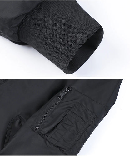 Apex Ritual – Spring Autumn Embroidered MA1 Pilot Jacket Men – Trendy American Workwear Baseball Style