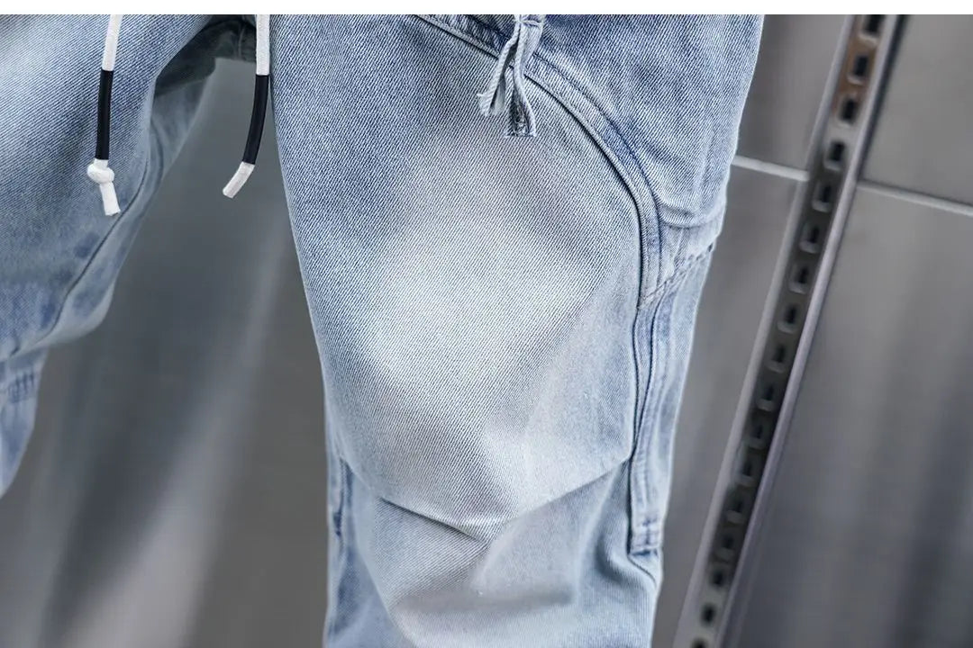 Fashionable Street Jeans Cool Zipper Harem Jeans High Quality Luxury Brand Men Clothing
