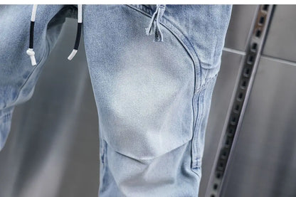 Fashionable Street Jeans Cool Zipper Harem Jeans High Quality Luxury Brand Men Clothing