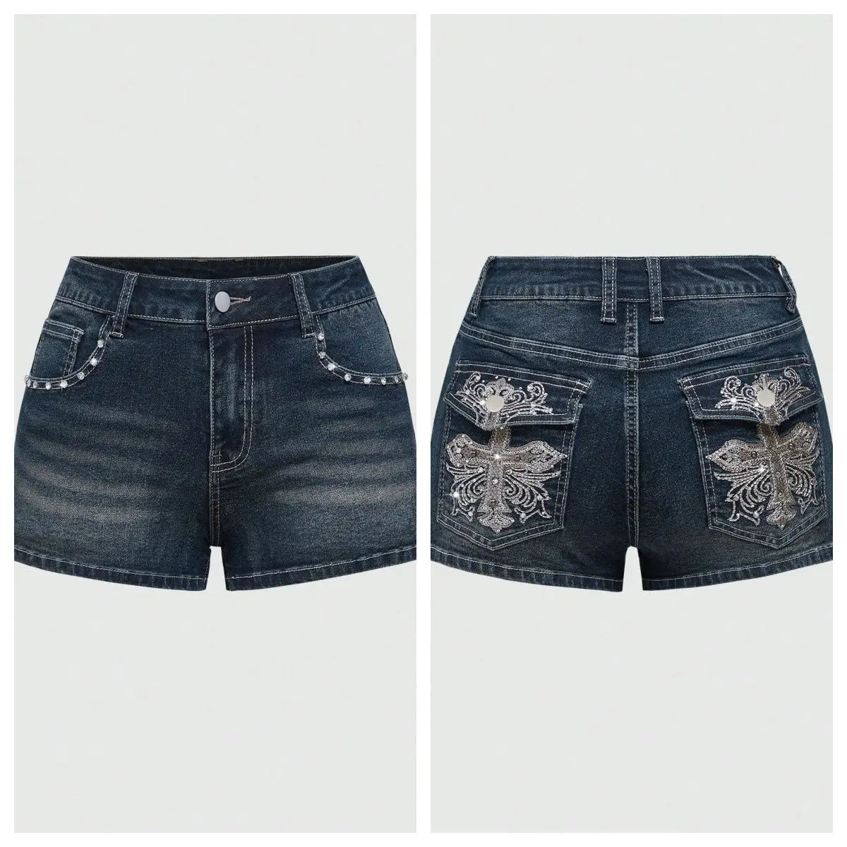 Women's Y2K Low-Rise Denim Shorts