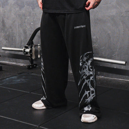 T shirt Men Dark Oversized Cotton Tee Skull Print Workout Gym Top Streetwear Fitness Clothing Alternative Fashion