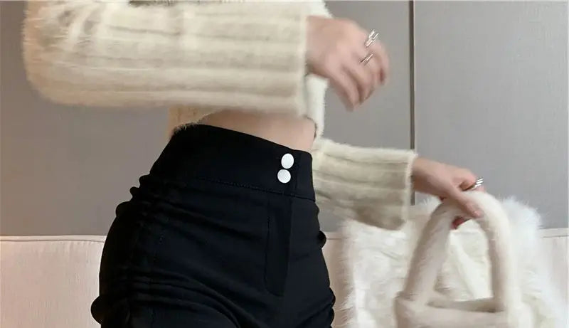 XS-5XL Shorts Women Black Wide-leg High Waist Shirring Lace-up All-match Streetwear Korean Fashion Summer Female Casual Y2k Chic