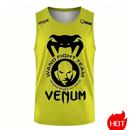 Apex Ritual – Men's 3D Snakehead Fitness Tank Top – Breathable Oversized Sleeveless Graphic Shirt