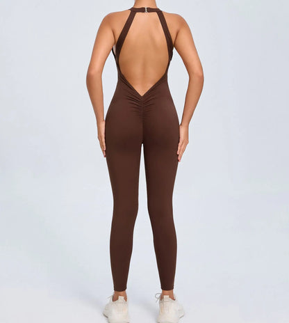 Women's Workout Coffee Jumpsuit