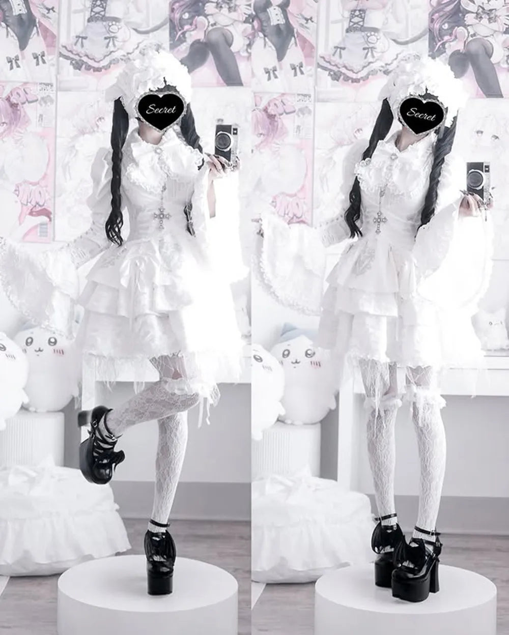 Women's Harajuku Gothic Lolita Mini Dress