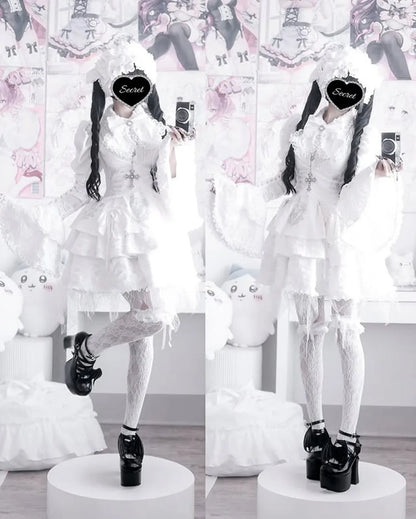 Women's Harajuku Gothic Lolita Mini Dress