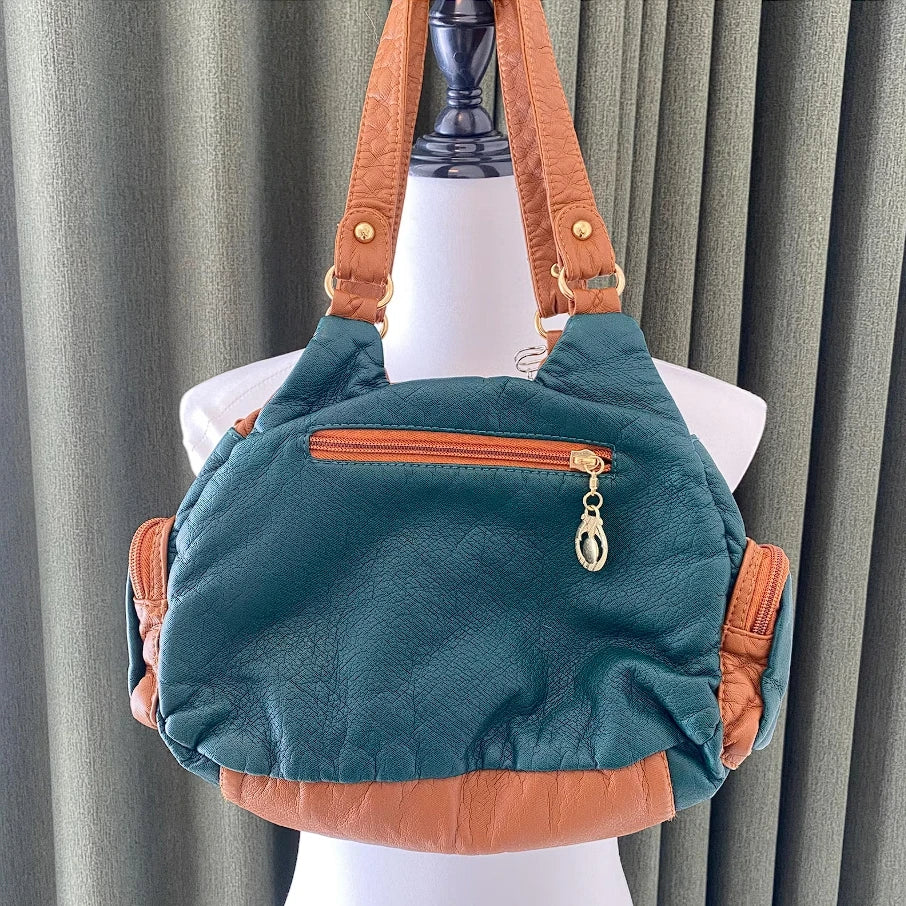 Y2K PU leather Tote bags original Shoulder bags Unique cute crossbody bag Retro Large Capacity Handbag gothic purse for women