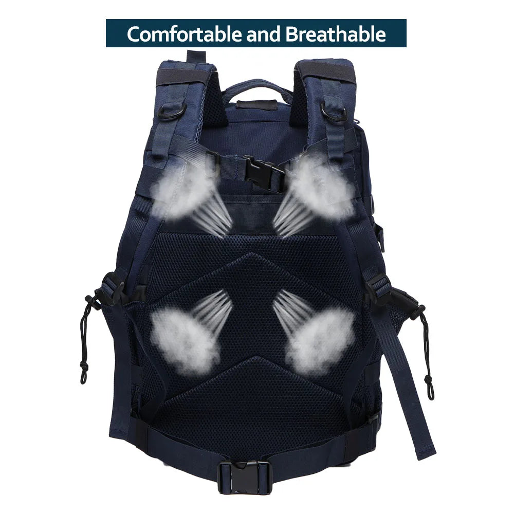 25L/50L Tactical Backpack Bag Hunting MOLLE Backpack GYM for Men Outdoor Hiking Travel Rucksack Witch 2 Bottle Holders