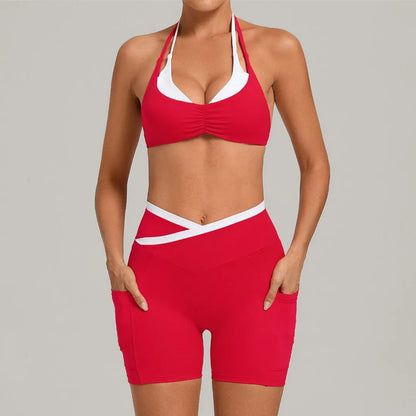 Adjustable Halter Women Sports Yoga Bra Anti-Sweat Fitness Top Women Cycling Shockproof Crop Top Sport Bra Gym Workout Top XP06