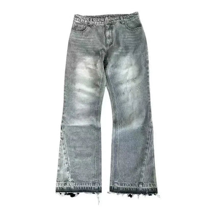 2026 Hip-hop gold coin jeans Y2K retro low waist wide leg zipper pants y2k clothing men's fashion embroidered loose jeans
