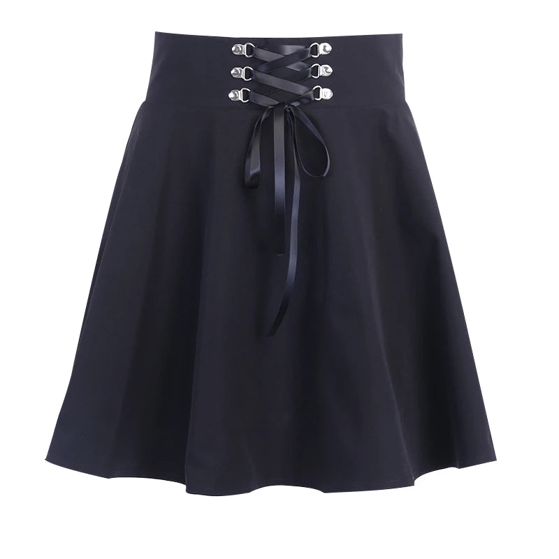 Women's Pink Plaid Gothic Mini Skirt