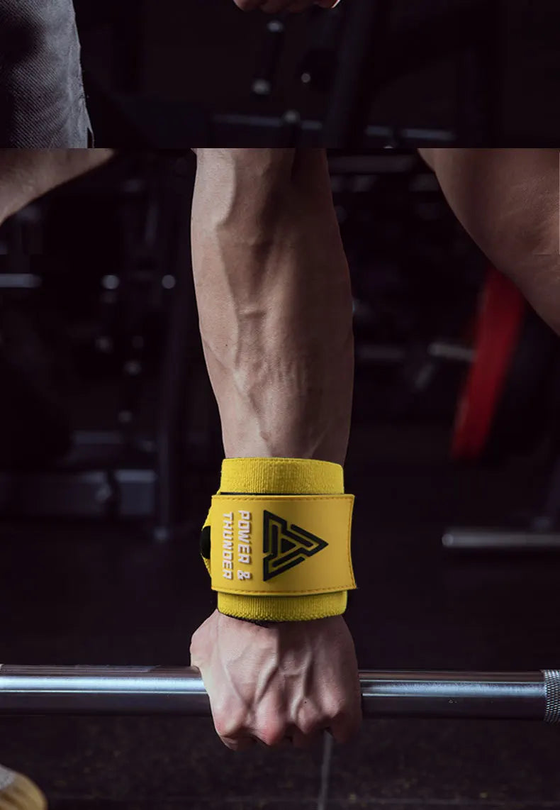 1Pair Premium Wrist Band Wrist Support Brace Strap Extra Strength Weightlifting Wrist Wrap Bandage for Fitness Gym Training Gift