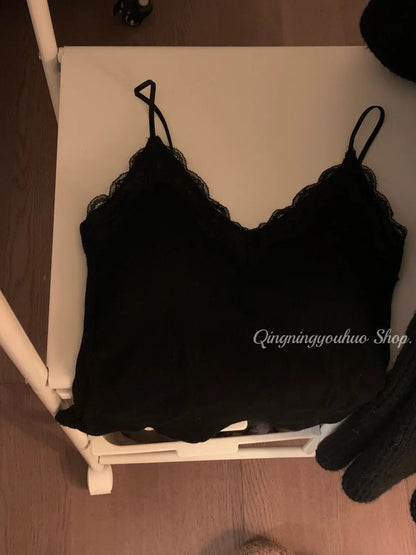 Women's Lace Strap Padded Tank Top