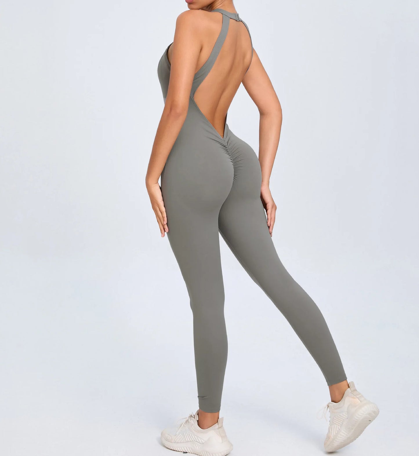 Women's Workout Coffee Jumpsuit