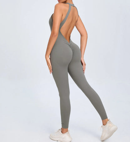 Women's Workout Coffee Jumpsuit