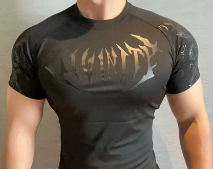 Muscle Compression Fitness Clothing NEW Men's High-intensity Training Slimming Short-sleeved Quick-drying Breathable Gym T-shirt