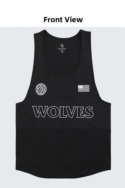 Men's Wolf Graphic Breathable Bodybuilding Tank Top