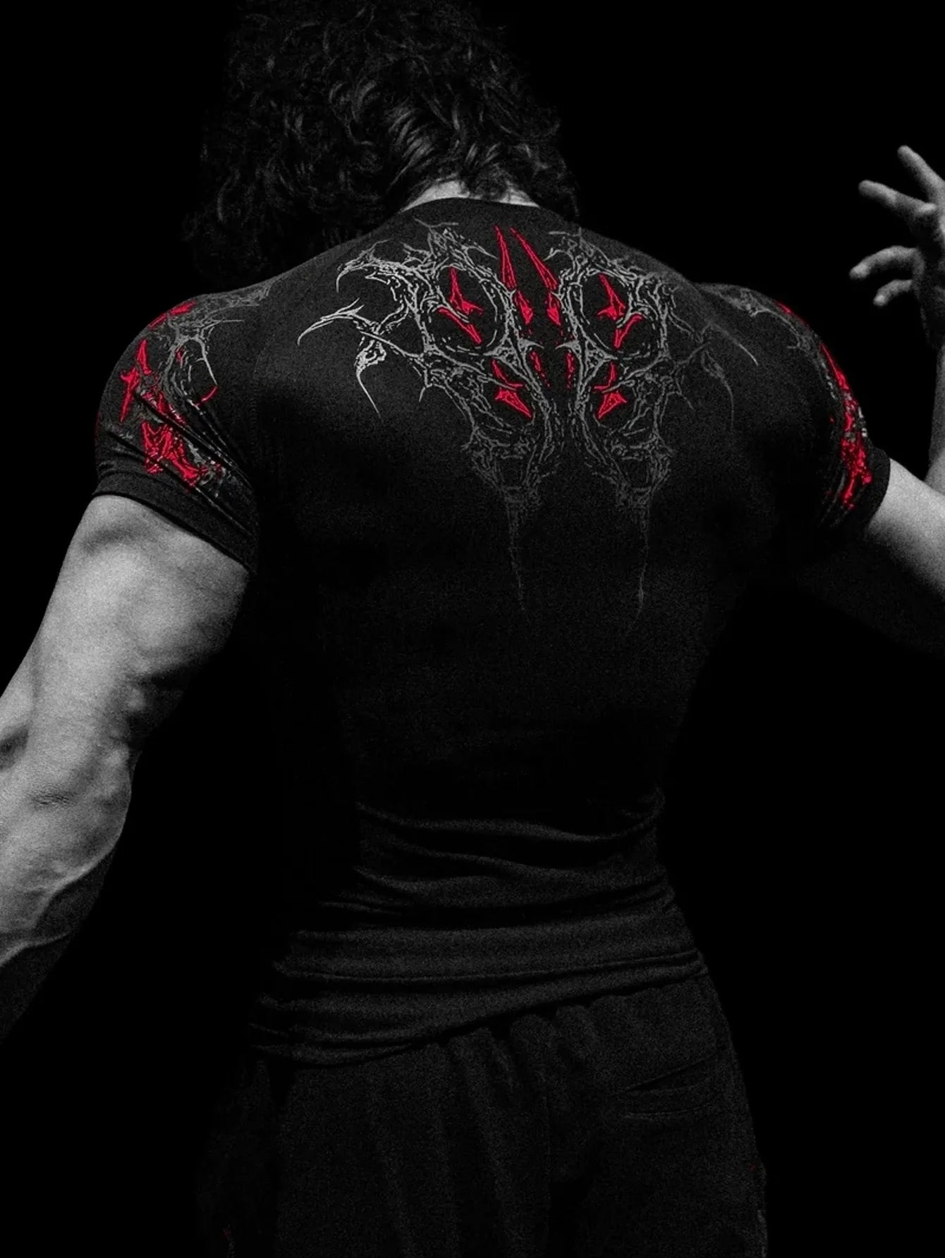 Men's Gym Workout T-shirt - Quick Dry Compression Short Sleeve Top For Bodybuilding Running Training Athletic Sports Wear