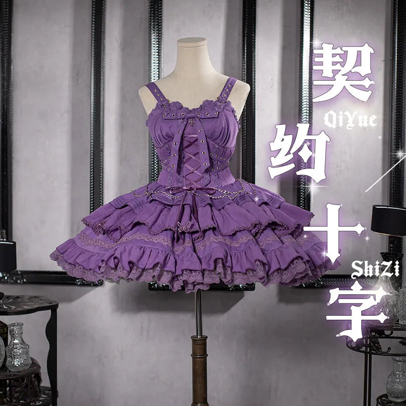 Women's Harajuku Gothic Chain JSK Dress
