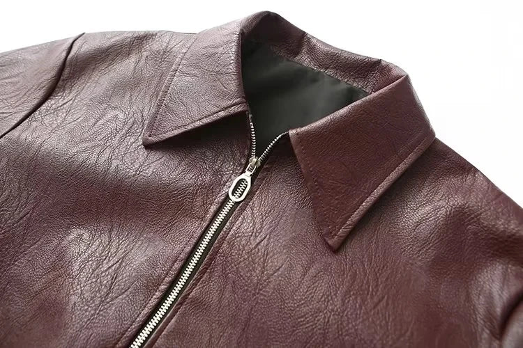 Leaher Jackets Women's Jaqueta Feminina Streetwear ins Outwear Casaco Feminino Vermelho Couro Coat Black Giacca Pelle Donna insz