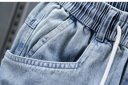 Fashionable Street Jeans Cool Zipper Harem Jeans High Quality Luxury Brand Men Clothing