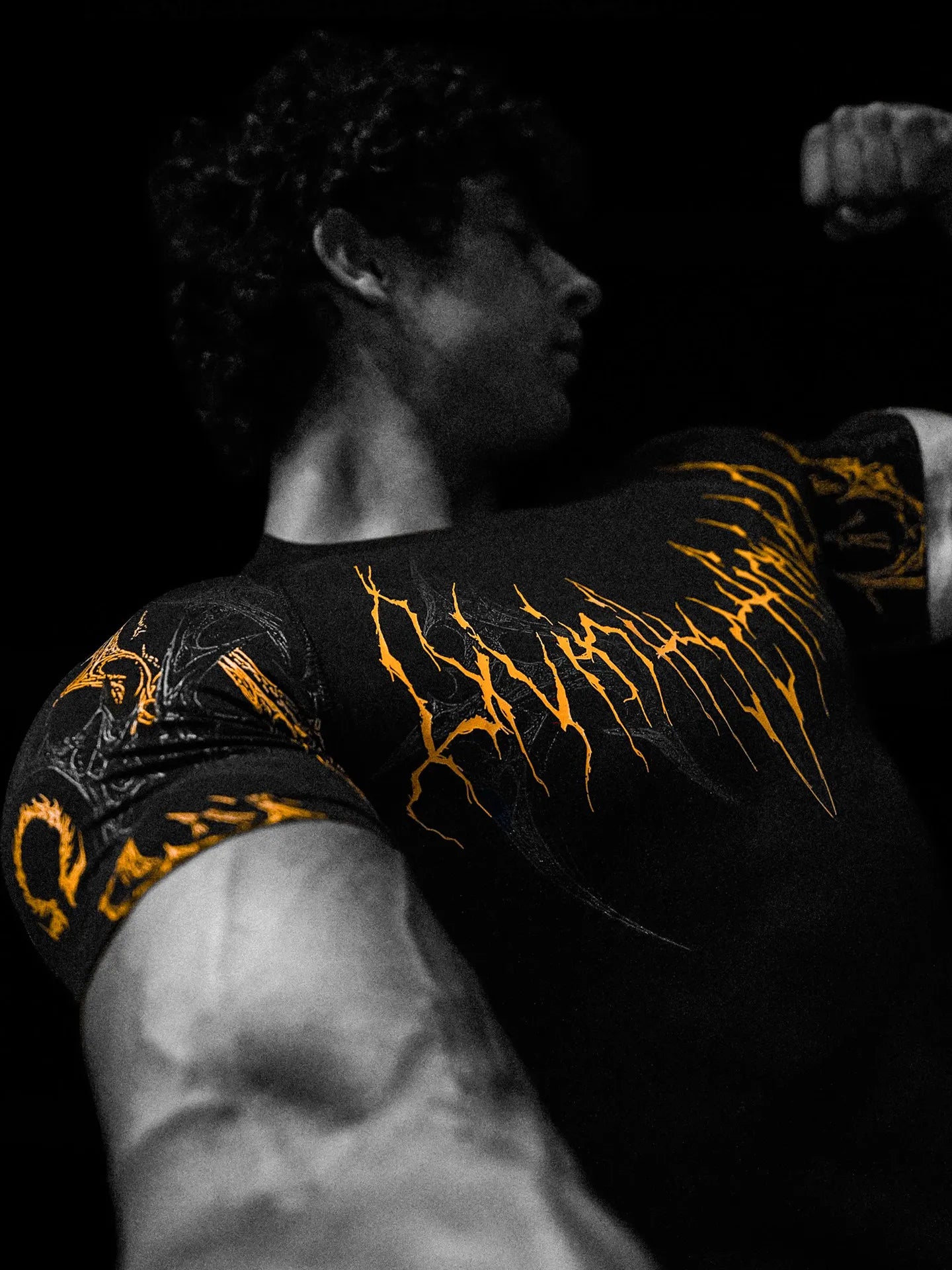 Gothic Battle Axe Short Sleeved Men's Quick Drying Stretch Fitness Suit For Summer Sports With Tight Compression Cuffs T-shirt