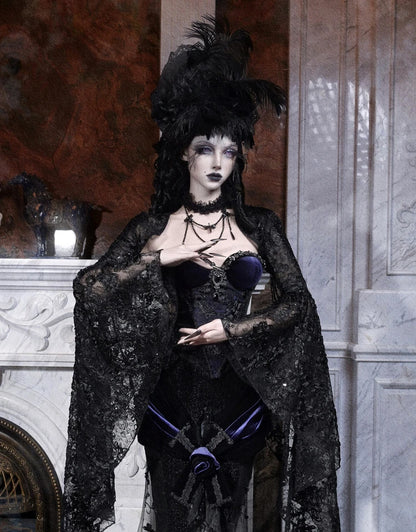 Women's Gothic Velvet Corset Waist Top
