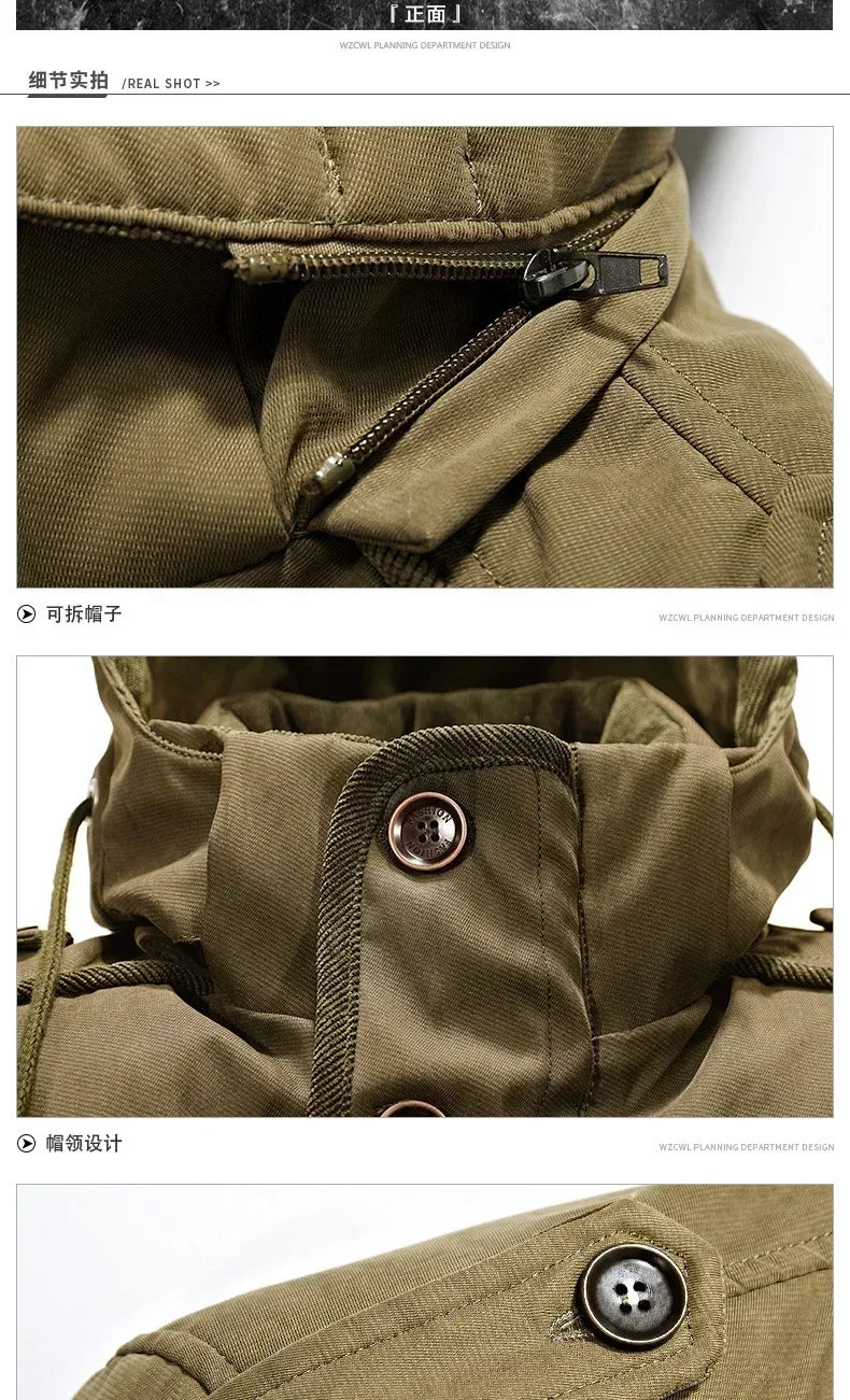 Thermal Hooded Casual New Coat Thermal Thick Jacket Men Military New Jacket Parkas Winter Men's Pile Jacket Outdoor Coat Men's