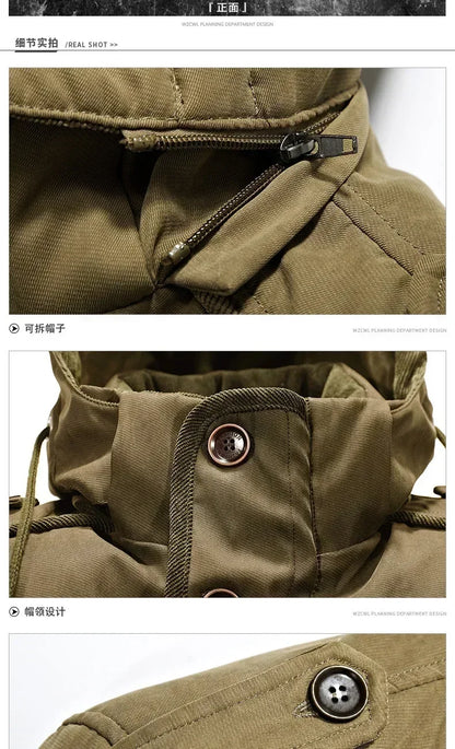 Thermal Hooded Casual New Coat Thermal Thick Jacket Men Military New Jacket Parkas Winter Men's Pile Jacket Outdoor Coat Men's