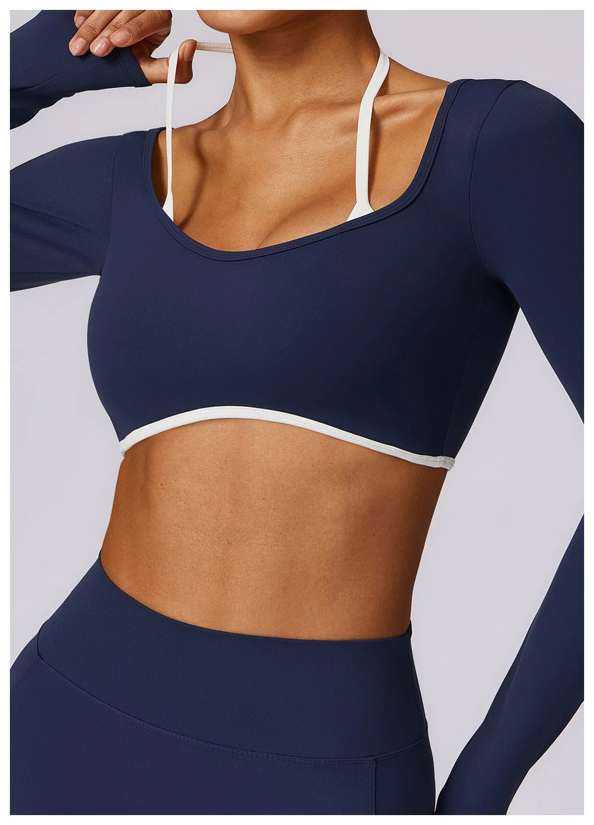 Apex Ritual Women's Backless Long-Sleeve Yoga Top – Quick-Dry Training Shirt