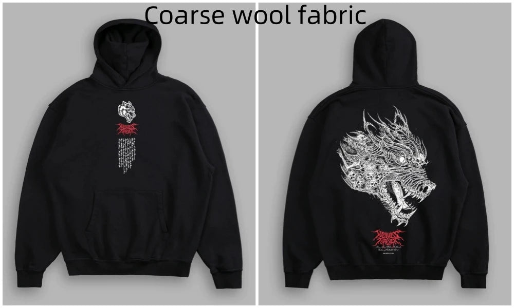 Men's Fleece-Lined Oversized Graphic Sweatshirt