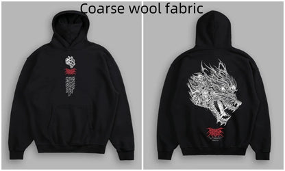 Men's Fleece-Lined Oversized Graphic Sweatshirt
