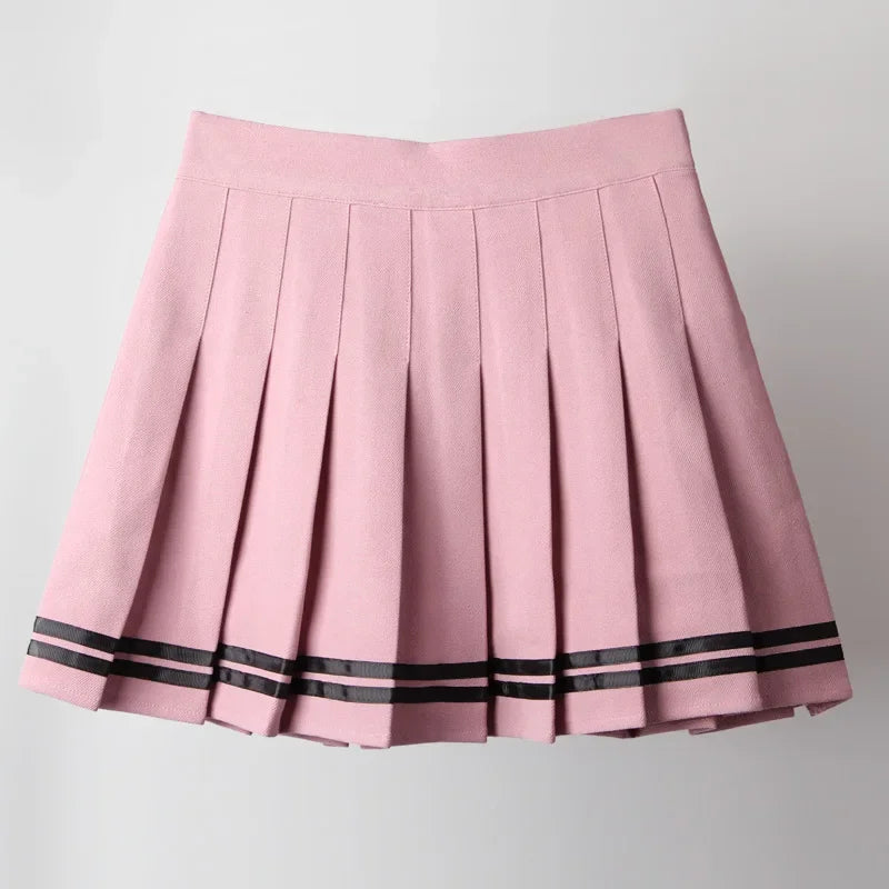Women's Black Gothic Pleated Mini Skirt