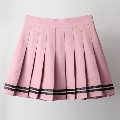 Women's Black Gothic Pleated Mini Skirt