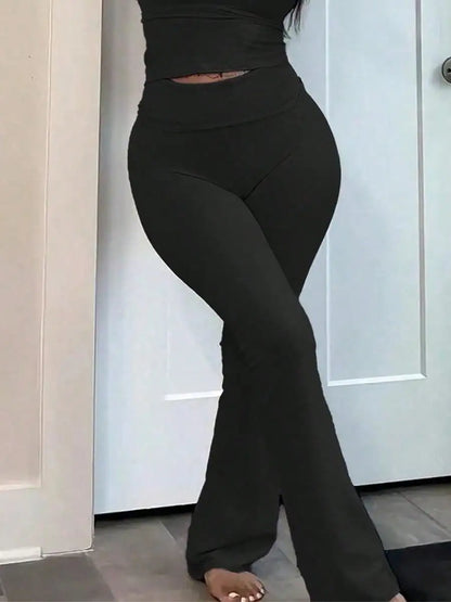 Women's Workout Wide-Leg High-Waist Yoga Pants