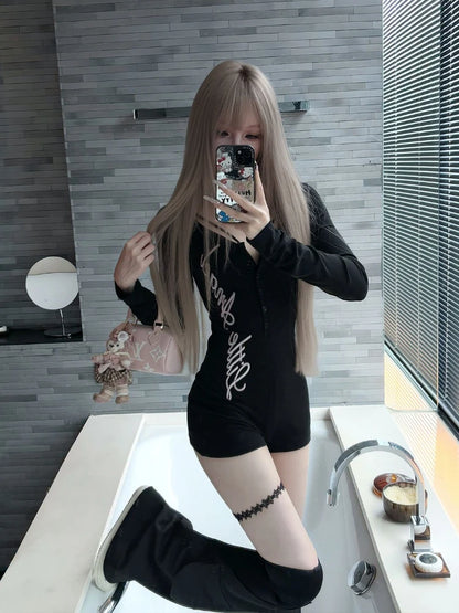 Women's Sporty Slim Fit Jumpsuit Shorts