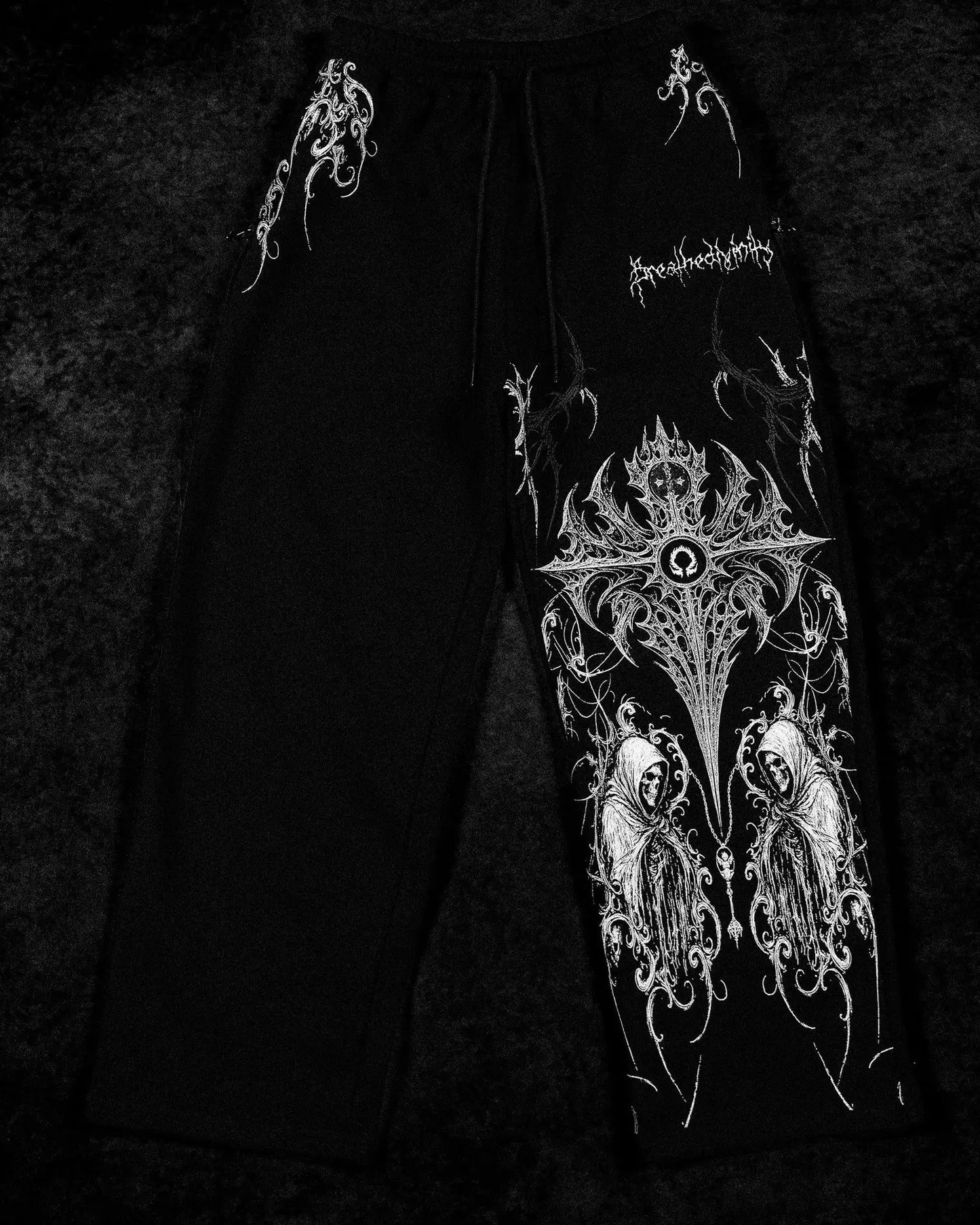 BREATHEDIVINITY men's sports pants for jogging, fitness and leisure, with printed patterns, straight and wide fit long pants