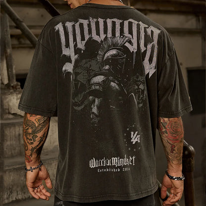 Apex Ritual Spartan Cotton T-Shirt – Loose-Fit Graphic Training Tee