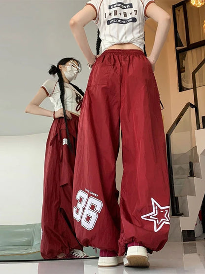 Quick Dry Jazz Dance Style Workwear Pants Women's Autumn New Hip Hop Casual Pants Hot Girl Sports Long Pants Asymmetrical Loo...
