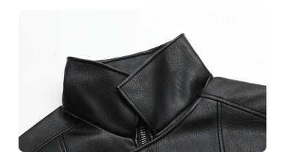 CHIC VEN Woman PU Jacket Solid Loose New Retro Standing Collar Motorcycle Faux Leather Coat Female Top Spring Autumn 2026