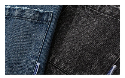 American Streetwear Wash Denim Shirts For Men Harajuku Casual Men'S Clothing Vintage Blue Lapel Cargo Coat Korean Long Sleeve