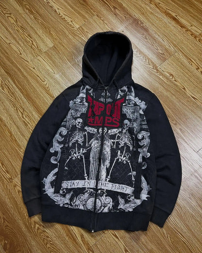 Apex Ritual – Explosions Y2K Hooded Sweater Men – American Retro Hip-Hop Graffiti Unisex Zipper Hoodie