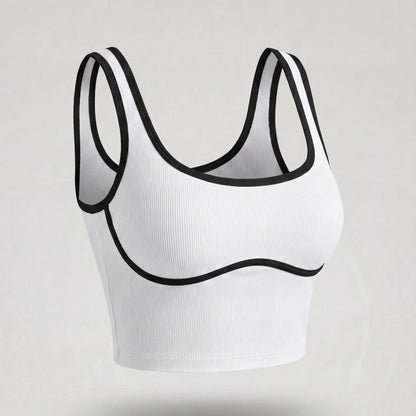 Apex Ritual – Color Blocking Sports Vest Women – No-Wire Push Up Fitness Bra