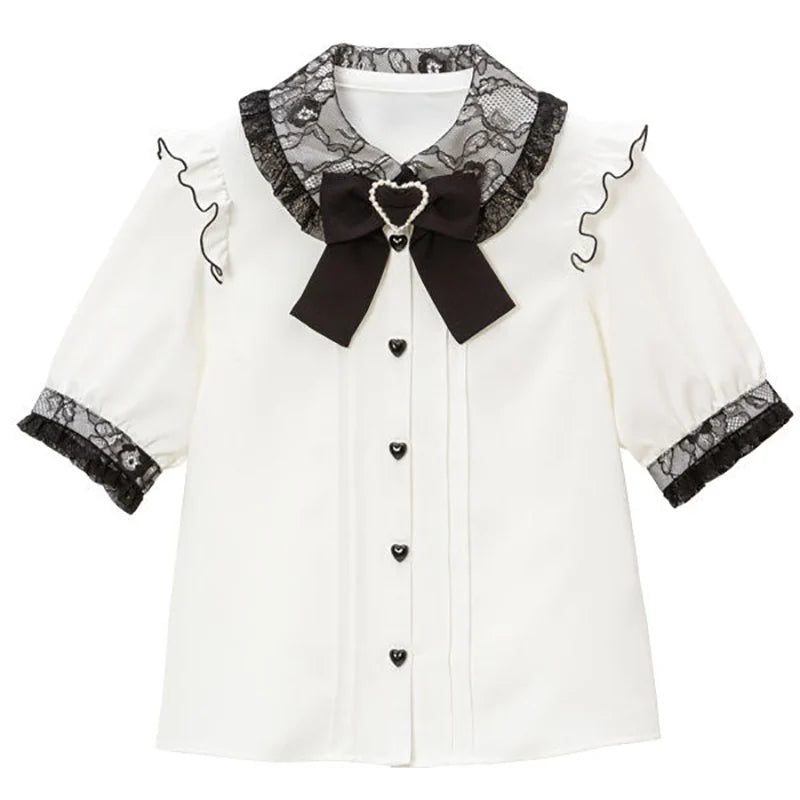 Women's Jirai Kei Lolita Long-Sleeve Blouse